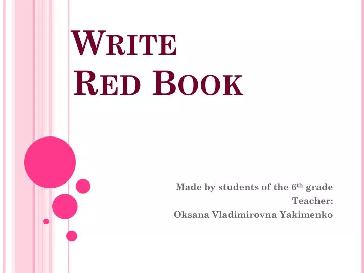 write red book