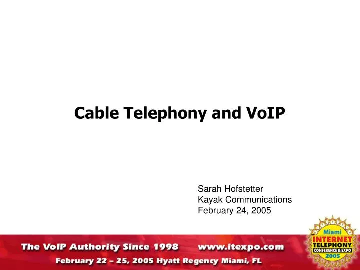 cable telephony and voip