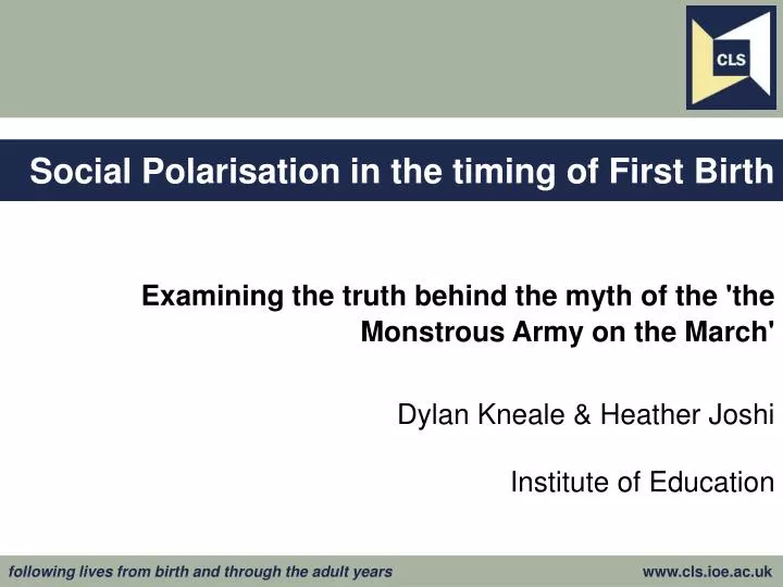 social polarisation in the timing of first birth