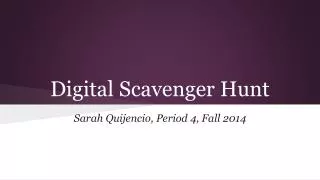 Digital Scavenger Hunt