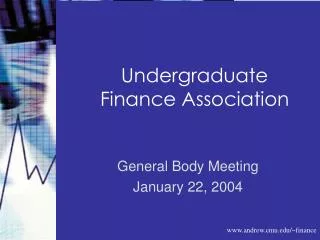 Undergraduate Finance Association