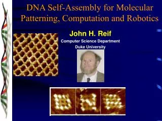 DNA Self-Assembly for Molecular Patterning, Computation and Robotics