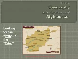 Role of Geography in the development of Afghanistan