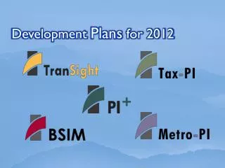 Development Plans for 2012
