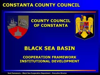 BLACK SEA BASIN COOPERATION FRAMEWORK INSTITUTIONAL DEVELOPMENT