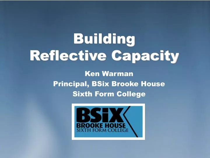 building reflective capacity