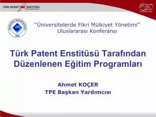 t rk patent enstit s taraf ndan d zenlenen e itim programlar