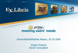 meeting users needs