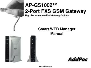 AP-GS1002 TM 2-Port FXS GSM Gateway High Performance GSM Gateway Solution