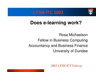 LTSN-ITC 2003