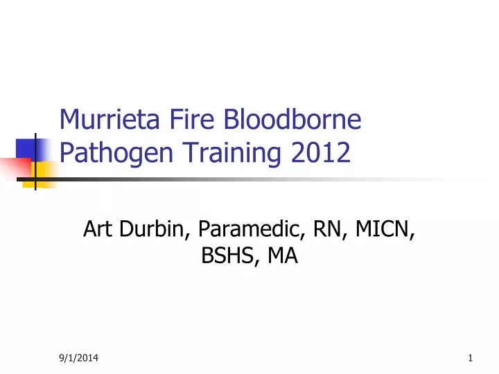 murrieta fire bloodborne pathogen training 2012