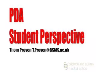 PDA Student Perspective