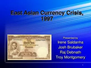 East Asian Currency Crisis, 1997