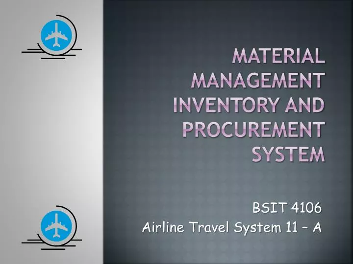 material management inventory and procurement system