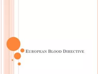 European Blood Directive