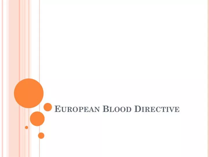 european blood directive