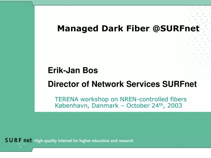 managed dark fiber @surfnet