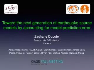 Toward the next generation of earthquake source models by accounting for model prediction error