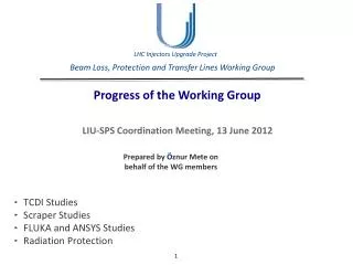 Beam Loss, Protection and Transfer Lines Working Group