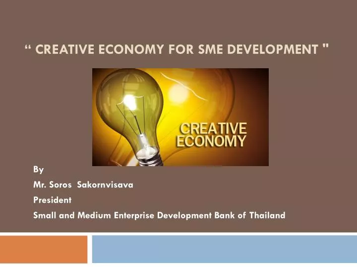 creative economy for sme development