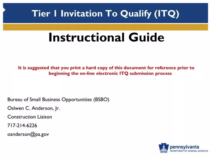 tier 1 invitation to qualify itq