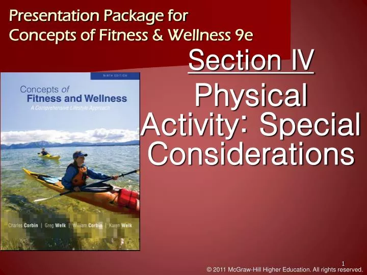section iv physical activity special considerations
