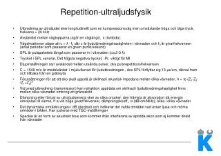 Repetition-ultraljudsfysik