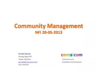 community management nfi 20 05 2013