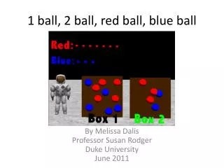 1 ball, 2 ball, red ball, blue ball