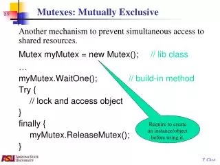 Mutexes: Mutually Exclusive