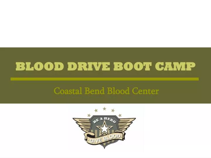 blood drive boot camp