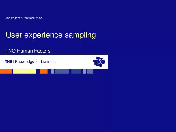 user experience sampling