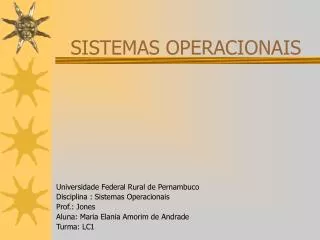 sistemas operacionais