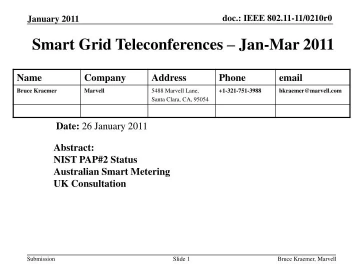 smart grid teleconferences jan mar 2011