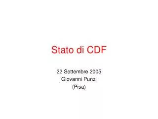 Stato di CDF