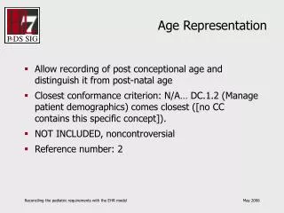 Age Representation