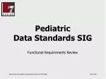 Pediatric Data Standards SIG
