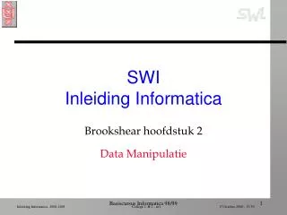 swi inleiding informatica