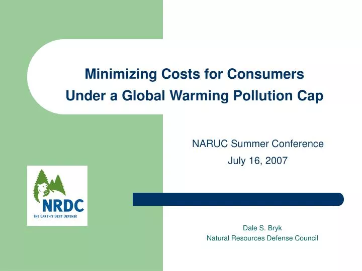 minimizing costs for consumers under a global warming pollution cap