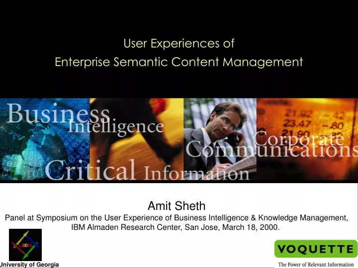 user experiences of enterprise semantic content management