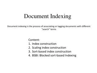 Document Indexing
