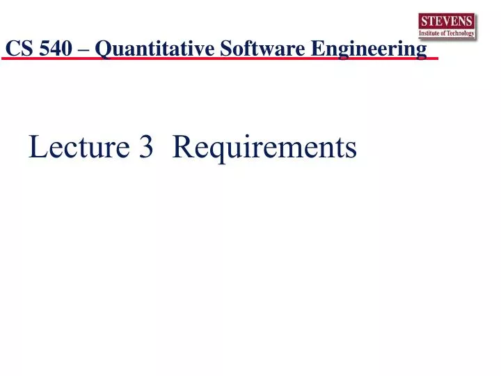 lecture 3 requirements