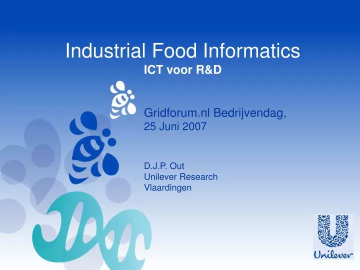 industrial food informatics ict voor r d