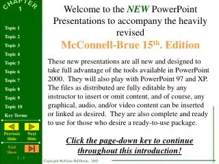 Welcome to the NEW PowerPoint Presentations to accompany the heavily revised