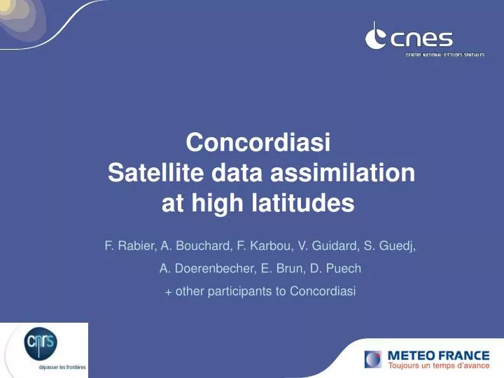 concordiasi satellite data assimilation at high latitudes