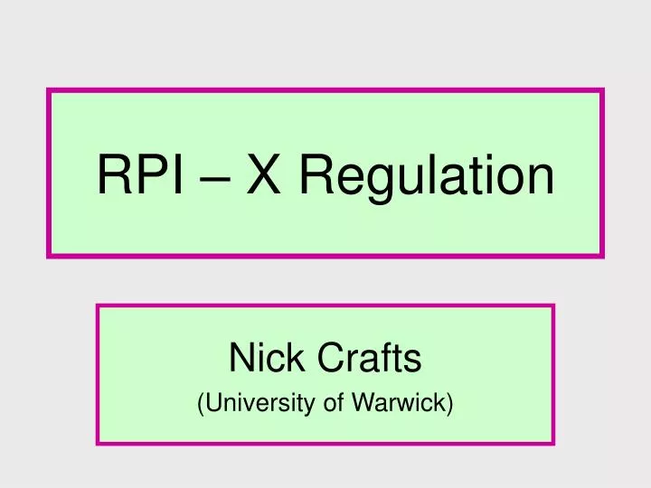 rpi x regulation