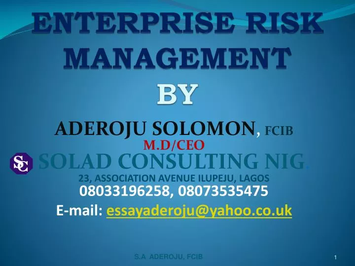 enterprise risk management by