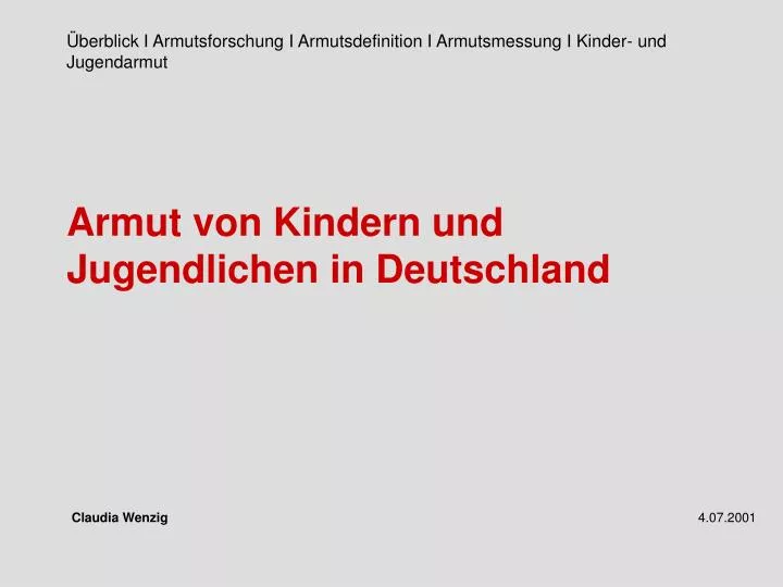 armut von kindern und jugendlichen in deutschland