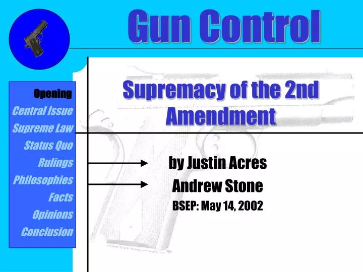 supremacy of the 2nd amendment