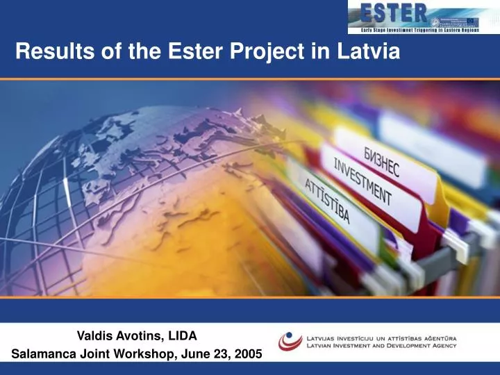 results of the ester project in latvia